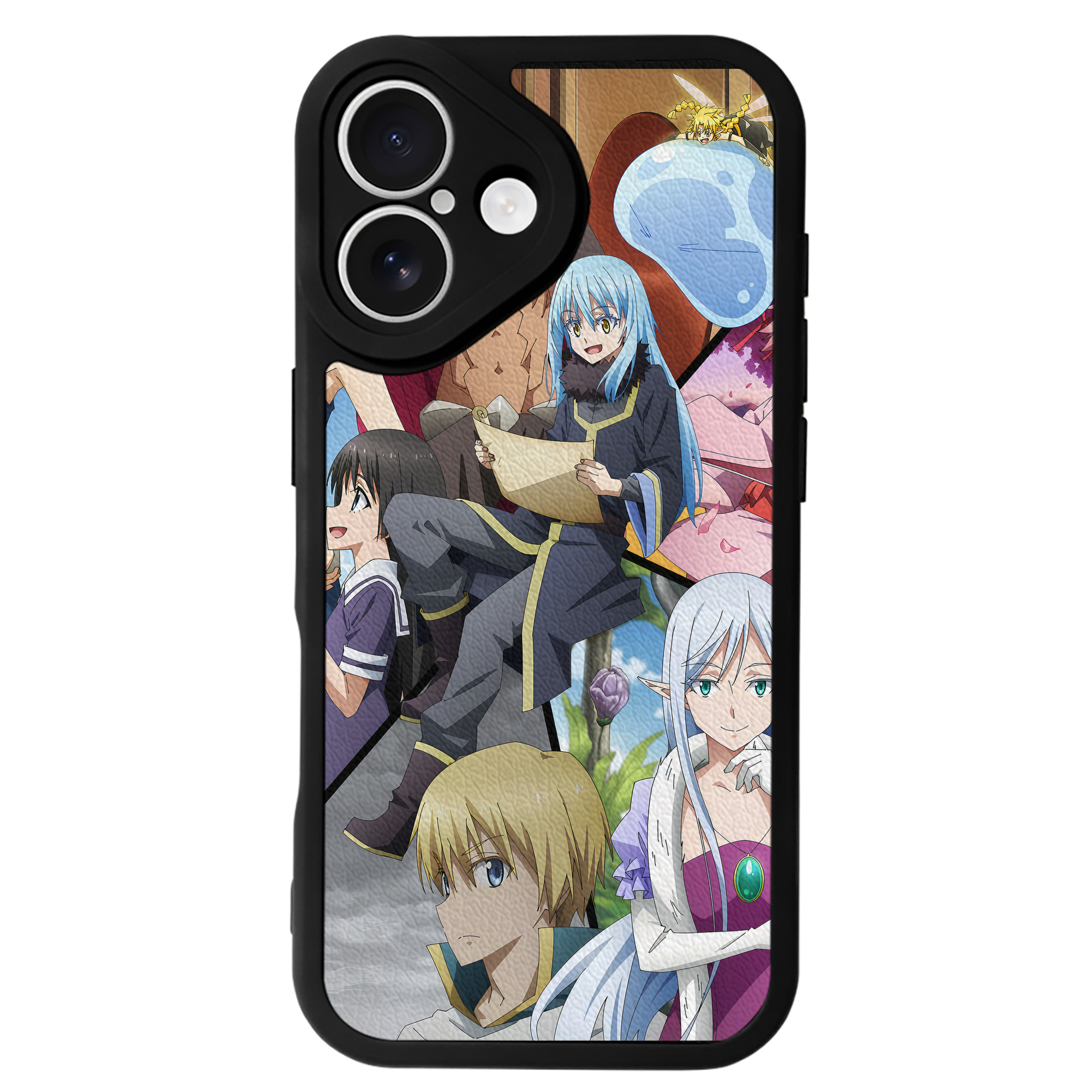 （画像用） 転スラ Regarding Reincarnated to Slime 【iPhone 16シリーズ対応】シリコンスマホケース（レザー調） 材質：シリコン
